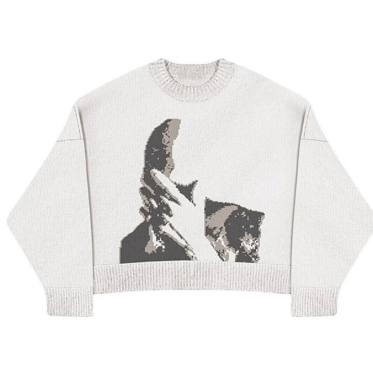 Retro Loose Knit Sweater Jacket