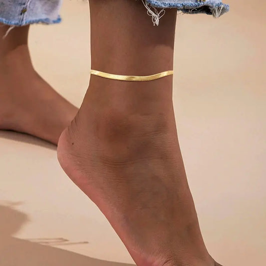 Adjustable Snake Chain Anklet for Women Girls